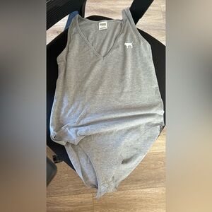 PINK Victoria's Secret Gray Sleeveless Top